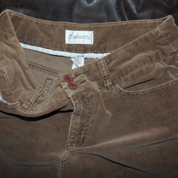 Vintage Chadwicks - Finely Corded 5 Pocket Wide Leg Relaxed Fit Embroidered - Picture 4 of 6